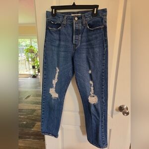 Levi's Blue Distressed Women Jeans
